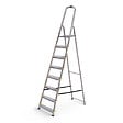 HOSTRÃ–M - Escabeau 8 marches DURA pliable, marchepied léger en aluminium, hauteur plateforme 162cm, pieds antidérapants, charge 150kg, garantie 5 ans Hoström - vignette