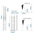 HOSTRÃ–M - Echelle transformable 2 plans StablePro 2x9 marches aluminium extensible coulissante, 3 positions, hauteur travail max 5,02m, garantie 5 ans, Hostrom - vignette
