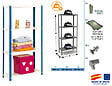 SIMON RACK - SimonRack - Etagère de rangement 1600x800x400mm Bleu/Blanc Charge 100Kg -  Homeclassic Colour MINI 4/400 SIMONRACK - vignette