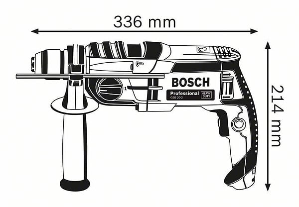 BOSCH - Bosch - Perceuse à  percussion à  2 vitesses 850 W 5,2/2,0 Nm- GSB 20-2 Bosch Professional - large