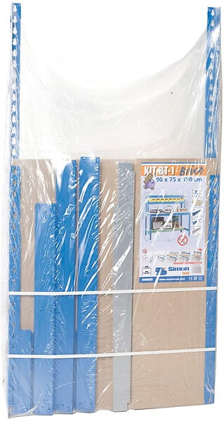 SIMON RACK - SimonRack - Kit Etabli 1440x900x600mm Charge 400Kg -  SIMONWORK BT-1 900 BLEU/BOIS Simon Rack - large