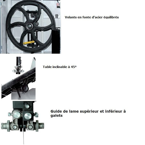 LEMAN - Scie à  ruban L:3454mm 1900W 2Kw 2,7Cv Triphasé SRU470T Leman - large