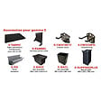 STOCKMAN - Servante 250 kg 3 plat. 680x450 + 1 tiroir + porte S4T Stockman - vignette