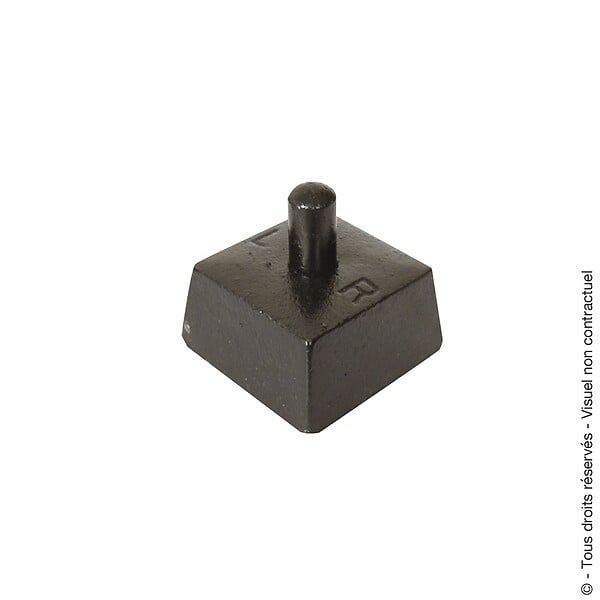 AFBAT - Crapaudine fonte Afbat Ø 16 mm en acier noir - large