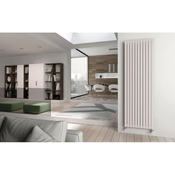 IRSAP - Radiateur décoratif vertical eau chaude Piano 2 blanc 2020x568x46mm  1713W  raccordement hydraulique latéral 12 - large