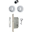 HOPPE - SET  POUR PORTE COULISSANTE F94 CHR SAT A CLE L - vignette