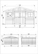 TIMBELA - TIMBELA M330 Abri de Jardin en Bois Naturel - H246 x 418 x 420 cm/ 16 m² - vignette