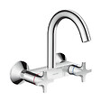 HANSGROHE - Logis Classic. Mélangeur cuisine pour montage mural bec haut, chromé (71286000) - vignette