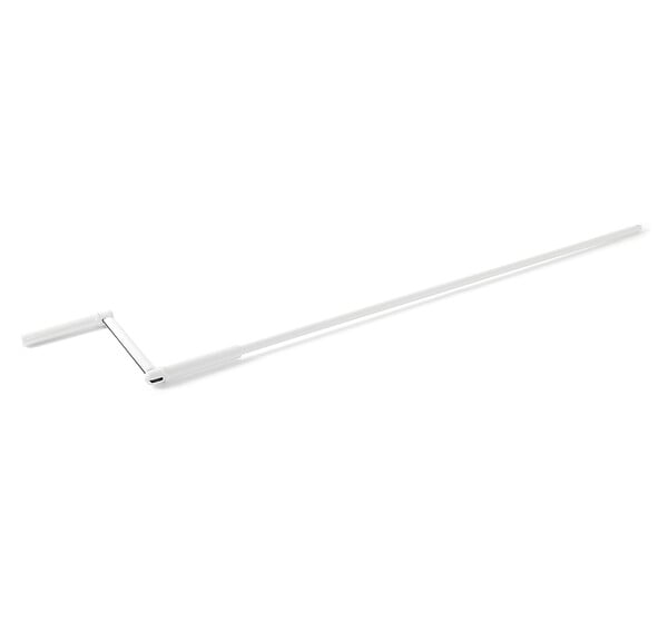 ZURFLUH FELLER - Manivelle avec poignée Ø 12,4mm acier laqué blanc Lg totale 1210mm - large