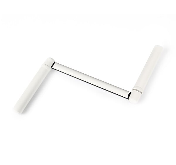 ZURFLUH FELLER - Poignée pour manivelle ronde  Ø 12mm acier laqué blanc Lg totale 310mm - large