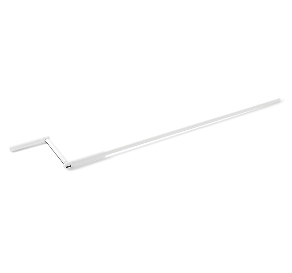 ZURFLUH FELLER - Manivelle avec poignée Ø 12,4mm acier laqué blanc Lg totale 1510mm - large