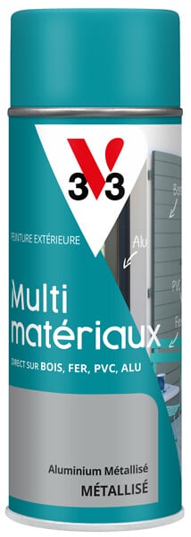 V33 PEINTURE - Peinture multi-materiaux DP Metal Alu Aerosol 400ml - large