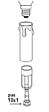 TIBELEC - Douille support bougie E14 hauteur 6 5CM noir - vignette