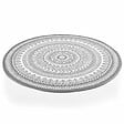 OVIALA - Tapis rond polypropylène gris 160cm - Mandala - vignette