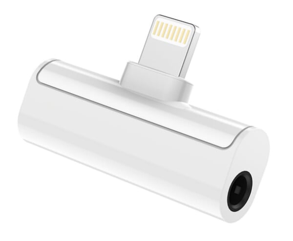APM - Adaptateur smartphone lightning male - jack 3,5 - lightning femelle - large