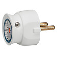 LEGRAND - Fiche plastique 2P 16A extra-plate à sortie latérale - blanc - vignette