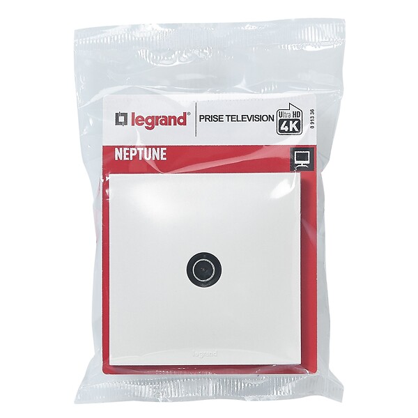 LEGRAND - Prise TV simple Neptune - blanc - large