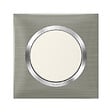 LEGRAND - Plaque carrée dooxie 1 poste finition effet inox brossé - vignette