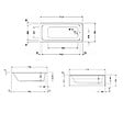 DURAVIT - Baignoire acrylique D-Code Duravit - Rectangulaire - 1700 x 750mm - Sur pieds - A encastrer - Blanc - vignette