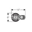 GEBERIT - Mécanisme de chasse complet type 290-380 - double touche - alimentation latérale - vignette