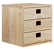 ASTIGARRAGA KIT LINE - Bloc Dinamic en pin avec 3 tiroirs 36.2x36.2x33cm - vignette