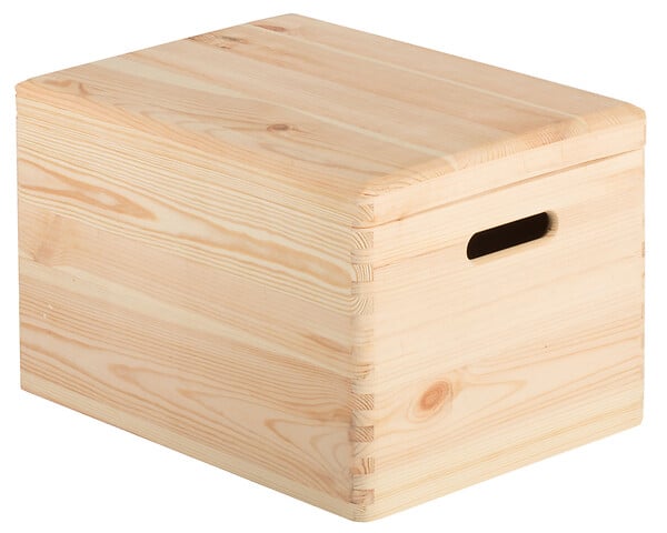 ASTIGARRAGA KIT LINE - Caisse avec couvercle en pin brut 40x30x23 - large