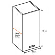 CUISINEANDCIE - Cuisineandcie - Meuble haut de cuisine Eco Blanc Brillant 1 porte L 30 cm - vignette