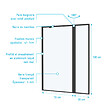 AURLANE - Pare baignoire avec Volet Pivotant 70+30x130cm - Finition Noir Mat - DARK CONTOURING SCREEN - vignette