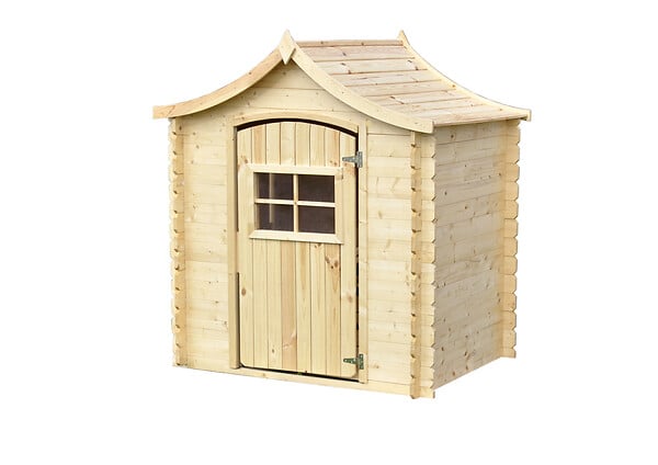 TIMBELA - Timbela M550-1 Maison en bois pour enfants SANS PLANCHER - 112x146xH152cm / 1.1m2 - large