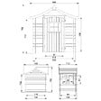 TIMBELA - Timbela M550-1 Maison en bois pour enfants SANS PLANCHER - 112x146xH152cm / 1.1m2 - vignette