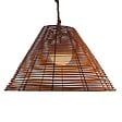 LUMISKY - Suspension nomade FUJY Bois Poly rotin D40CM - vignette