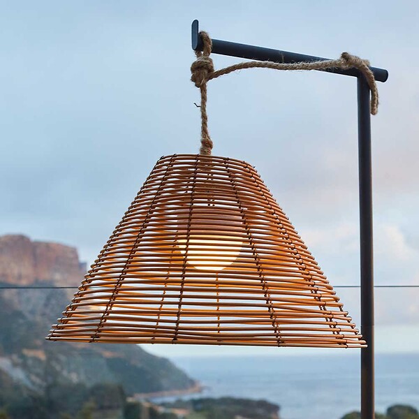 LUMISKY - Suspension nomade FUJY Bois Poly rotin D40CM - large