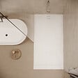 STANO - Receveur de douche 80 x 160 cm extra plat blanc SALVI en SoliCast® surface ardoisée - vignette