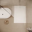 STANO - Receveur de douche 90 x 120 cm extra plat blanc SALVI en SoliCast® surface ardoisée - vignette