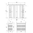 TIMBELA - Abri de jardin extérieur bois - H194x 223 x 123 cm / 2,1 m2 - M348 - vignette