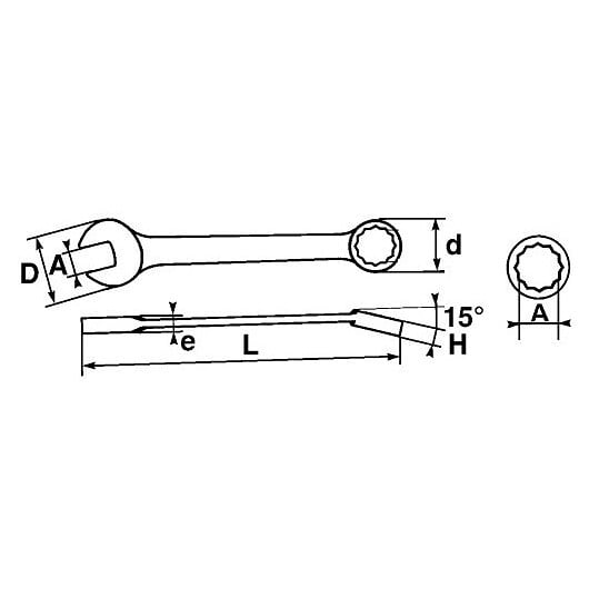 SAM OUTILLAGE - Clés mixtes en mm - 23 mm - large