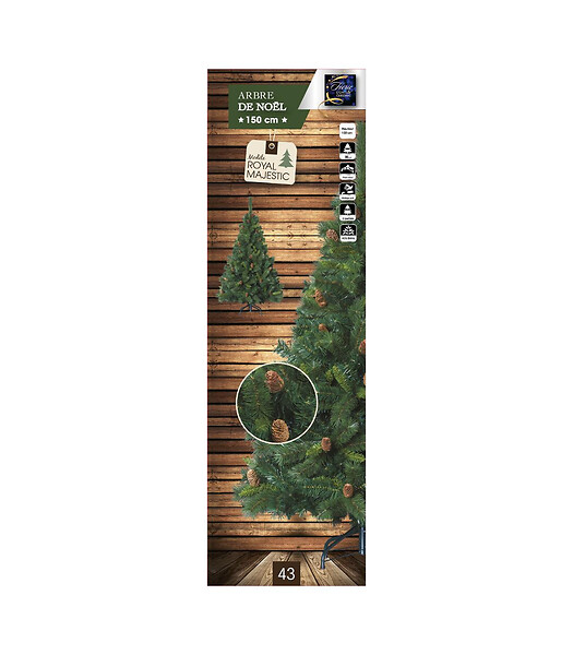 FEERIC LIGHTS & CHRISTMAS - Sapin de Noël artificiel Vert avec Pommes de Pin H 150 cm - large