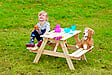 TIMBELA - TIMBELA M012-1 Table Enfant en bois  81x60xH50 cm - vignette