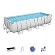 BESTWAY - Piscine tubulaire Power Steel - Rectangulaire - L640xH132xP274cm - vignette
