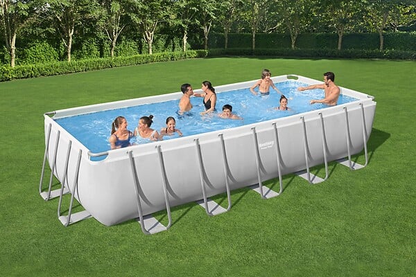 BESTWAY - Piscine tubulaire Power Steel - Rectangulaire - L640xH132xP274cm - large