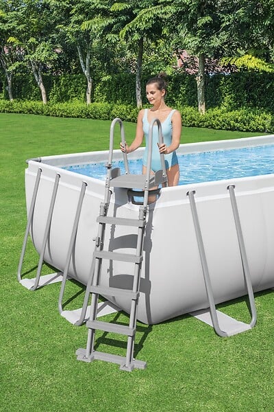 BESTWAY - Piscine tubulaire Power Steel - Rectangulaire - L640xH132xP274cm - large