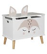 ATMOSPHERA - Coffre à jouets Renard en bois blanc 53 x 54.5 cm - vignette