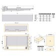 EMUCA - Kit de tiroir pour cuisine et sdb Concept - H. 185mm - P. 350mm - Fermeture amortie - Acier - Blanc - vignette