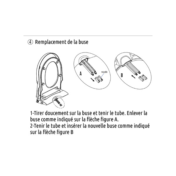 WC CLEAN - Paire de buse pour abattant lavant non électrique - large