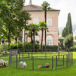 PAWHUT - PawHut Parc enclos modulable pour animaux avec 2 portes - 12 panneaux modulables - acier noir - vignette