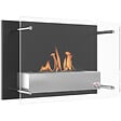 HOMCOM - Cheminée bioéthanol murale design contemporain bruleur 0,9 L - couverture 20-25 m² - dim. 60L x 22l x 40H cm - vignette