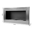 HOMCOM - Cheminée bioéthanol murale design Bauhaus - double brûleur 3 L - dim. 110L x 14l x 54H cm - couverture 25-30 m² - acier inox. brossé - vignette