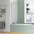 AURLANE - Pare baignoire Rabattable 80x140cm - Profilé Chromé - Verre Trempé 4mm - ELEMENTARY - vignette