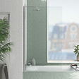 AURLANE - Pare baignoire Rabattable 80x140cm - Profilé Chromé - Verre Trempé 4mm - ELEMENTARY - vignette