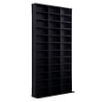 HOMCOM - Étagère rangement CD/DVD meuble de rangement pour 1116 CDs 33 compartiments réglables en hauteur 102 x 24 x 195 cm noir - vignette